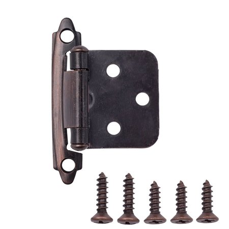 SOUTH MAIN HARDWARE Oil Rubbed Bronze Traditional Variable Overlay Hinge (10-pairs) SH7114-OR-10